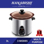 【WUCHT】HANABISHI SLOW COOKER 3.0L HA5500A Slow Cooker 3 liter 慢炖锅