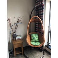 Good productBalcony Double Glider Rocking Chair Swing Rattan Basket Rattan Chair Indoor Outdoor Rocking Chair Real Ratta
