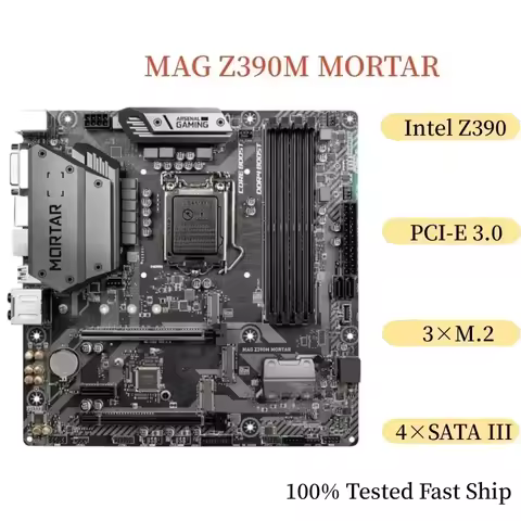 128GB LGA 1151 DDR4 Micro ATX Mainboard For MSI MAG Z390M MORTAR Motherboard 100% Tested Fast Ship