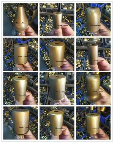 2PCS Semifinished Brass E27 E14 Light Socket Cover Rough Lampshade Holder Copper Cup Engineering Tab