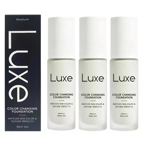 Luxe Color Changing Foundation Waterproof Sweat Proof Hydrating Tinted Sunscreen Matching Liquid Fou