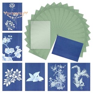 Cyanotype Paper Kit, 24 Pcs Sun Print Paper Kit A5 Solar Drawing Paper Sensitivity Nature Printing P