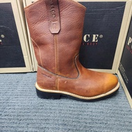 POLICE SAFETY SHOES 91494 HIGH CUT BOOT BROWN MAROON DARK MAROON LEATHER BOOT CUTTING A TOE CAP SLIM