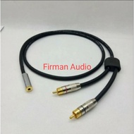 Canare 50cm-5mtr 3.5mm Jack Stereo Female To 2 RCA Male Audio Aux Cable
