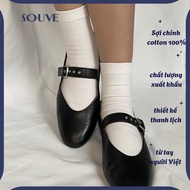 [SET of 7 Pairs] SOUVE Women's Socks Made of High Quality Cotton with 4-way stretch, elegant style -