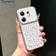 Jingsanc Luxury Large Window Leather Phone Case For infinix Zero 30 4G Cute Flower Bow All Inclusive
