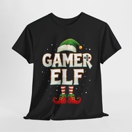 Gamer Elf T-Shirt, Christmas Elf T-Shirts, Elf Shirt, Gamer Gifts,Cotton Tee