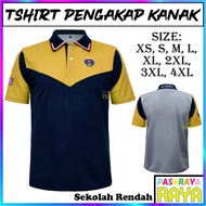 Tshirt Uniform Scout Microfiber Eyelet Baju Pengakap New Design Lengan Pendek Kuning Sekolah Rendah Pengakap Kanak-kanak