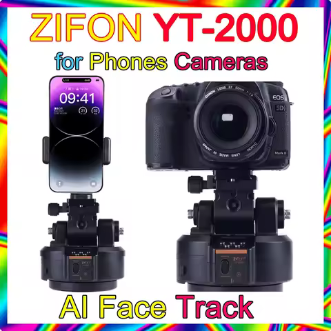 ZIFON YT-2000 AI Face Track YT-1200 Rotation Panoramic Remote Control Pan Tilt Motorized Tripod Elec