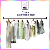 TDLV 78cm - 418cm Stainless Steel Telescopic Curtain Rod, Bathroom Rod, Tulle Curtain Rod, Towel Rac