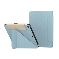 SwitchEasy魚骨牌 Origami iPad 7/8/9 10.2吋多角度支架折疊保護套(皮革內襯)/ 寧靜藍