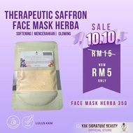 K&K 35GRAMS TRIAL THERAPEUTIC KERALA BRIGHTENING HERBAL POWDER MANDIAN HERBA SAFFRON & ROSE 100% ORG