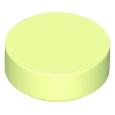 Lego 98138 part Tile Round 1 x 1 yellowish green