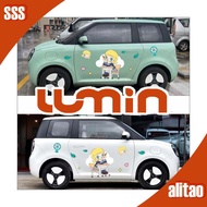 [READY] CHANGAN LUMIN Cartoon Body Sticker Car Sticker LUMIN Body Kit lumin changan lumin Car Decora