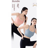 Women M-3XL Wirefree Sports Bra Fixed Cup Shockproof Anti Sag Yoga Running Outer Vest Bra E28