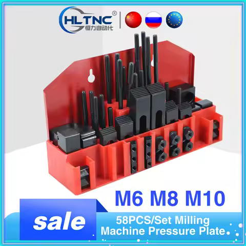 M6 M8 M10 Tool Combination Platen Mold Parts 58PCS/Set Milling Machine Pressure Plate Universal Clam