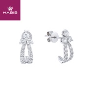 HABIB Round Diamond Earring in 375/9K White Gold 456771121