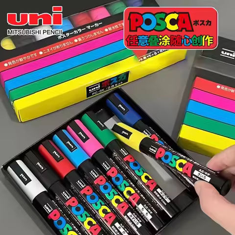 1pcs Original Uni POSCA Marker Pen PC-5M POP Poster Graffiti Manga Painting Markers 1.8-2.5mm 29 Col