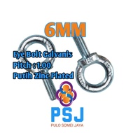 MATA Eye 6MM White GalvanizedBolt Bolt Eye/ Skru Bolt Skru 6MM