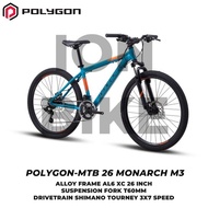 Sepeda MTB 26 Polygon Monarch M3 TOSCA Alloy Frame 7 Speed Monarch 3 Terbaru