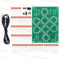 Nevʚ ɞ Electronic DIY 81 LED Chinese Knot Flow Lamp Fun Microcontroller Welding Exercise Circuit Boa