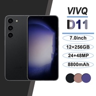 VIVQ Telefon bimbit 7.0-inci D11, telefon pintar asal laris, kamera Android HD, permainan pintar, harga terbaik, bateri tahan lama 8800mAh, promosi pengurangan harga