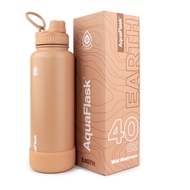 Earth Color Aqua . Flask Original Vacuum Insulated Tumbler with Free Silicone~Paracord Handle