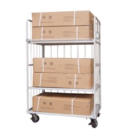 【TikTok】#Suzhou Roll Container Table Trolley Metal Storage Cage Car Foldable Carrier Trolley