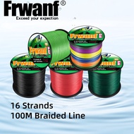 Frwanf 16 Strands 100M PE Line Braided Fishing Line X16 Braids Dark Color Fishing Accessories Tackle