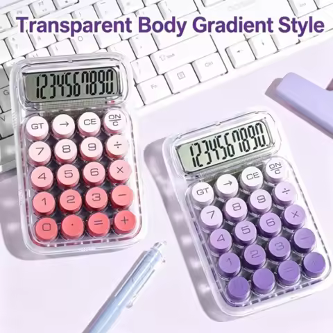 Calculator Office Commercial Transparent Dopamine Gradient Color Computer Cute High Appearance Level