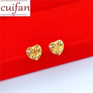 916 gold earrings Fasion Jewelry 18k Saudi Gold Pawnable Radish Heart Shape Tiny Studs Earrings Fashion Antique Jewellery for Women Wedding Engagement Gift Couple Earring Set