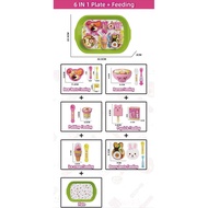 6 IN 1 Pudding Jelly Toy Set Childrens Food Feeding Toys for Kids Pretend Play Girls mainan puding s