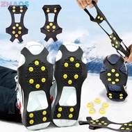 ZHAOS Ice Gripper Spike, Spike Universal Ice Claw,  Anti-Slip 10 Teeth Spike Grips Cleats For Shoes