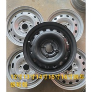 Rim Roda Kereta Terbuka Terpakai Rim Keluli Rim Besi Rim Aloi Aluminium 12 13 14 15 Rim Besi 16 Inci