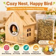 Wooden Bird Nest Box for Budgie Lovebird – Parrot Breeding Nesting House Cage Accessory