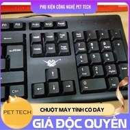 K-SNAKE KM310 wired gaming keyboard and mouse set with mini size 87 keys and 7-color led lights for 