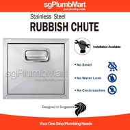 sgPlumbMart HDB Condo Stainless Steel Rubbish Chute with Installation & Replacement SS Chute Inbuilt