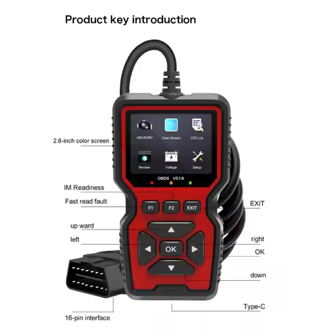 Car OBD2 Scanner Diagnostic Tool V519 Multi-language OBDII Car Voltage Tester Engine Fault Code Scan