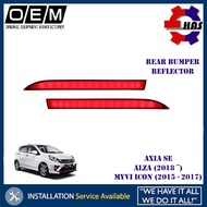 Perodua Axia SE Alza (2018 ~) Myvi Icon Standard (2015 - 2017) Rear Bumper Reflector (1pc)