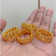 REPLIKA Thick coco ring 24krt Gold Plated Crum Light Gold 8 gram Premium Gold Replica Girls Ring