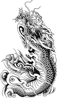 Best Friend Tattoos,Traditional Dragon HC-BJ-013,Dragon Tattoos,Lasts 1-2 Weeks,Resilience,Water-Res