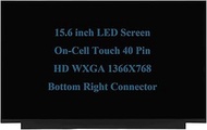 wzqrps NT156WHM-T02 B156XTK02.1 Replacement Laptop HD 40 pin 1366X768 LED LCD On-Cell Touch Screen D