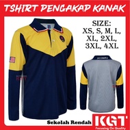 Tshirt Uniform Scout Microfiber Eyelet Pengakap New Design Lengan Panjang Kuning Sekolah Rendah Pengakap Kanak-kanak