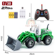 1:30 RC Bulldozer / Excavator Truck Long Range w/ Rechargeable Batteries 27mhz LED Lights Remote Con