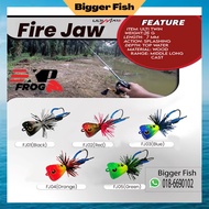 EXP Fire Jaw Jump Frog | 26mm | 7G | Snakehead Fishing Lure Woodmade Haruan Bujuk | Fishing Frod | EXP Frog