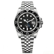 Fashion Mens Watches Luxury GMT Master Style Quartz Watch Stainless Steel Date Casual Business Wrist