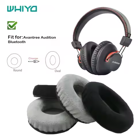 WHIYO 1 Pair of Ear Pads for Avantree Audition Bluetooth Headset Earpads Earmuff Cover Cushion Repla