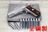 武SHOW 鋼製 INOKATSU COLT M1911 手槍 CO2槍 銀 實木 優惠組B 井勝 1911 柯特