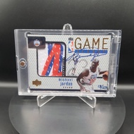 374. Basketball Card - Custom Card 1997-98 Upper Deck Game Jersey Autographs GJ13S Michael Jordan AU