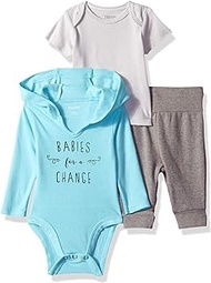 Ultimate Baby Flexy Knit Jogger with Hoodie and Short Sleeve Crew Set